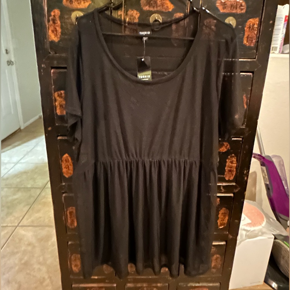 Torrid Black Sheer Babydoll Top NWT